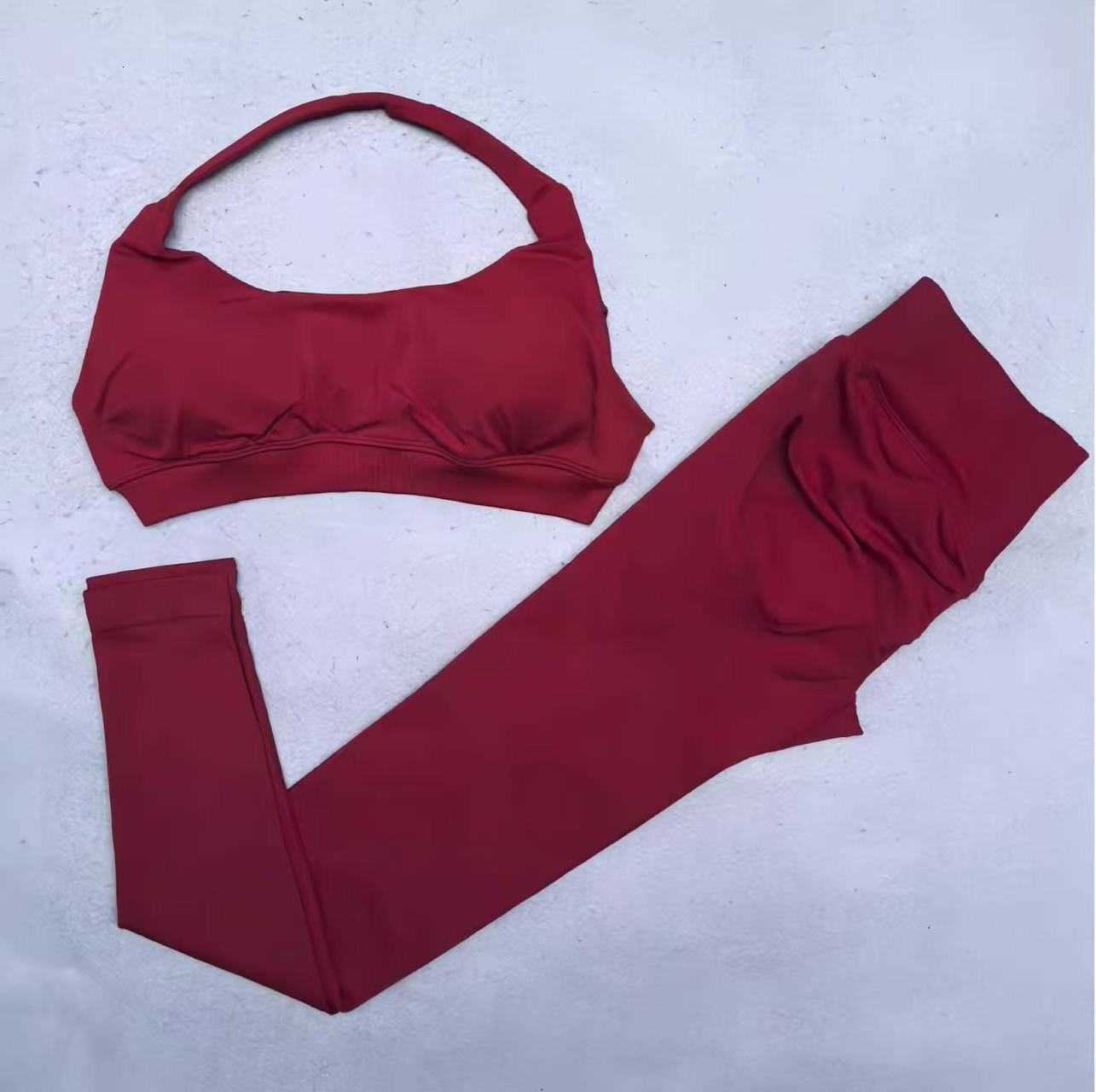 Set 2PCS Sports Bra Womens Professional Fitness Tank Top Bra Shockproof Running Leggings Yoga Suit Beautiful Bra Clothing M260625