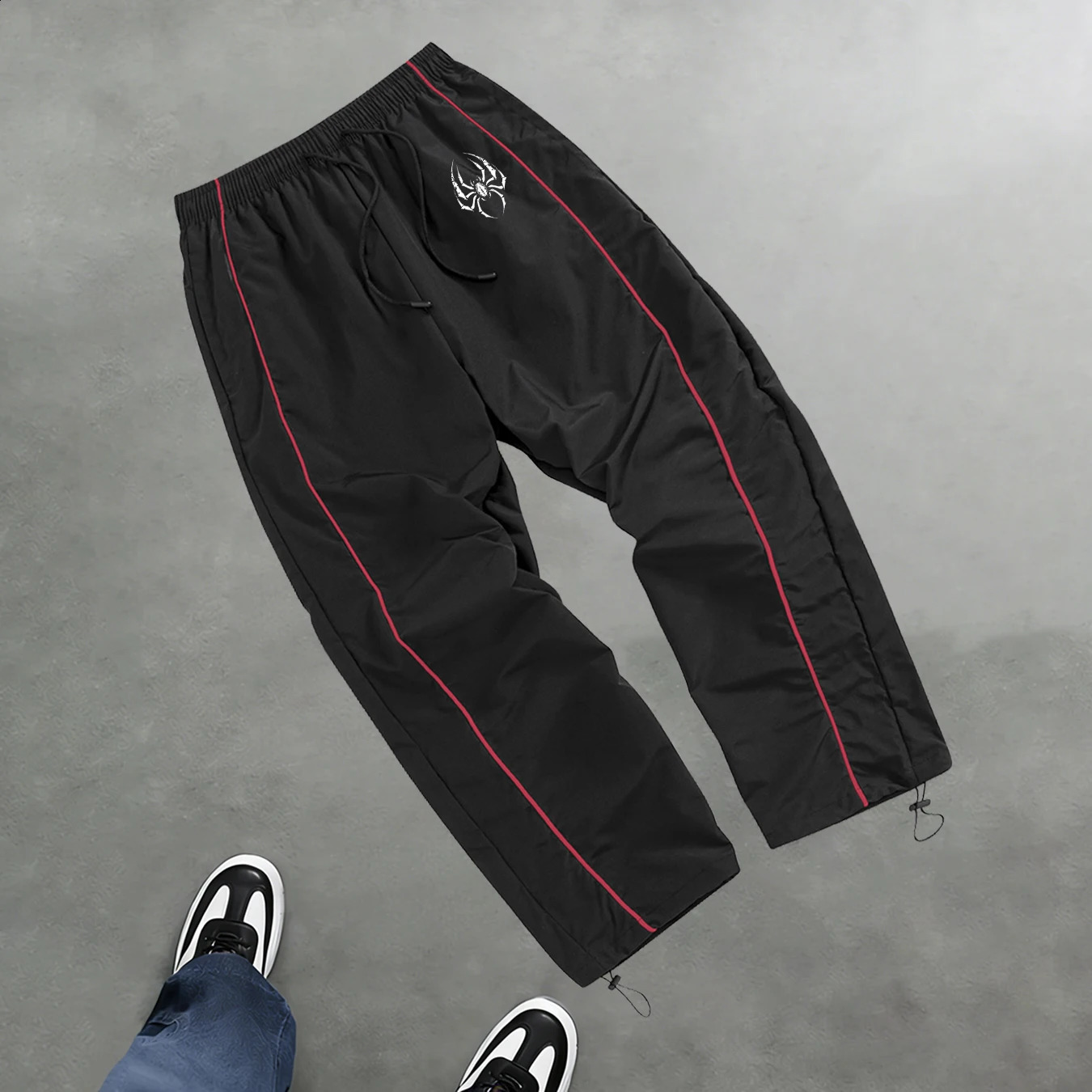 Mens Spider Print Sports Pants Summer Breathable Drawstring Pants Casual And Stylish Commuter Apparel 2026 Style 260625