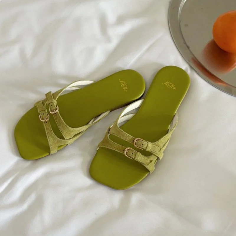 Fashion Summer Slippers Mules Shoes Woman Outside Sexy High Heels Slides Sandal Party Shoes Female 260625