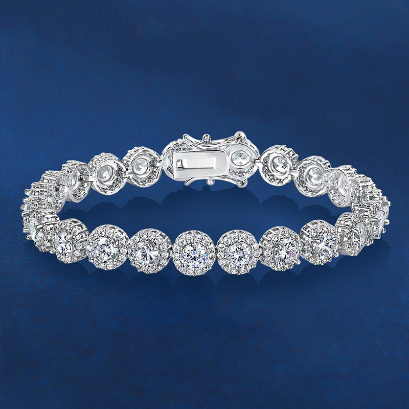 2026 Choucong Designer Wedding Bracelets Tennis Hio Hop 18K White Gold Fill Round Cut 5A Cubic Zirconia CZ Diamond Women Fashion Jewelry For Lover G