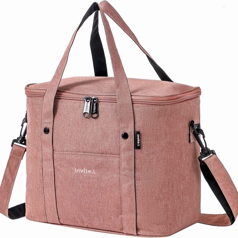 1pc Insulated Lunch Bag For MenWomenReusable Large Cooler Box With Shoulder Strap Camping Picnic Teenagers And Workers 260624