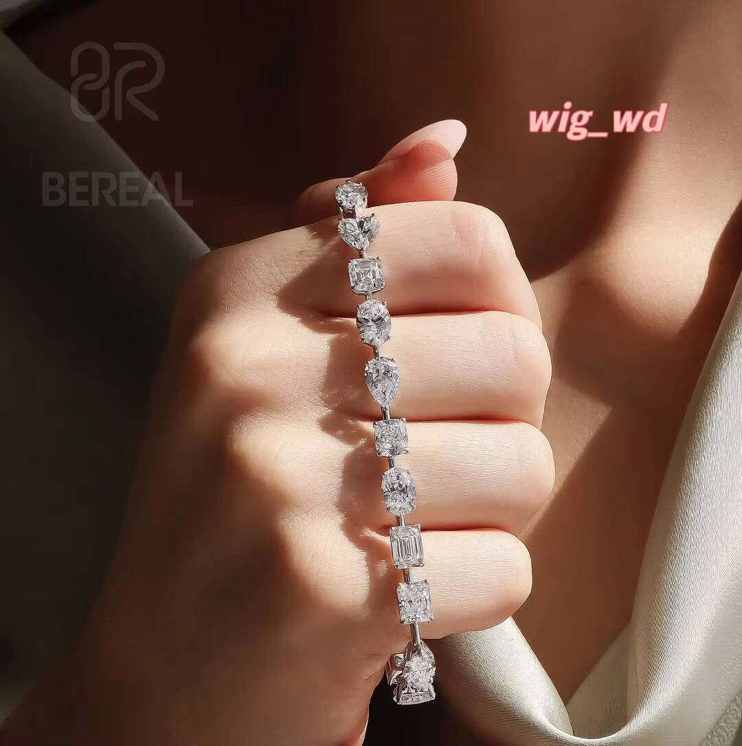 Custom Vvs Lab Grown Bracelet IGI Certified 10K 14K 18K CVD HPHT Multi Shape Created Made Diamond Tennis Chain