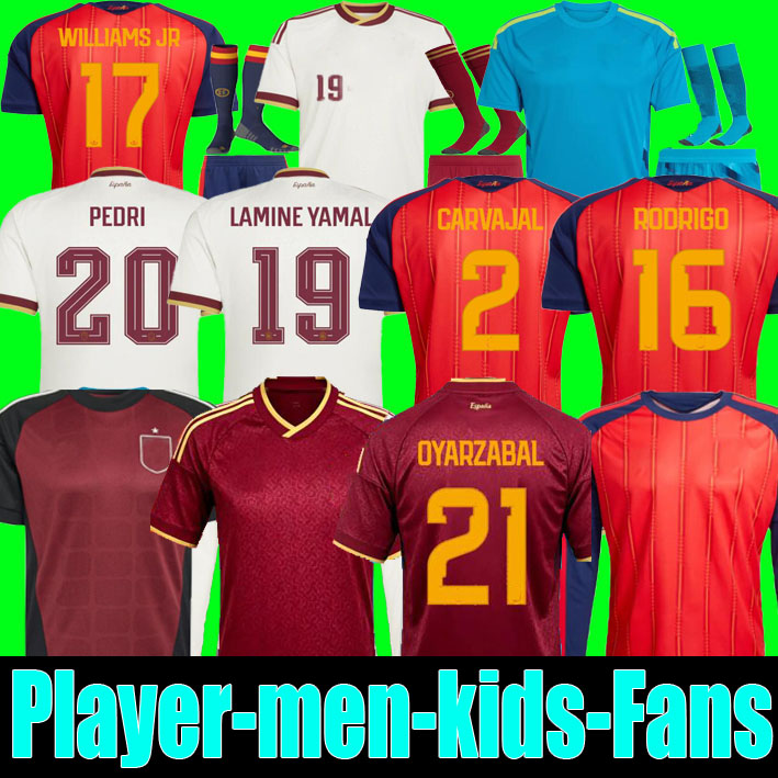 2026 World Cup SPAIN Soccer Jerseys PEDRI GAVI LAMINE YAMAL MORATA Carvajal FERRAN RODRIGO Jersey Men Kid Kit Football Shirt CUBARSI MERINO camis-image-969312967