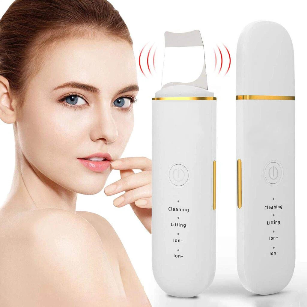 Ultrasonic Skin Scrubber Vibration Face Spatula Blackhead Remover Shovel Clean Cavitation Peeling Facial Care Tools 260625