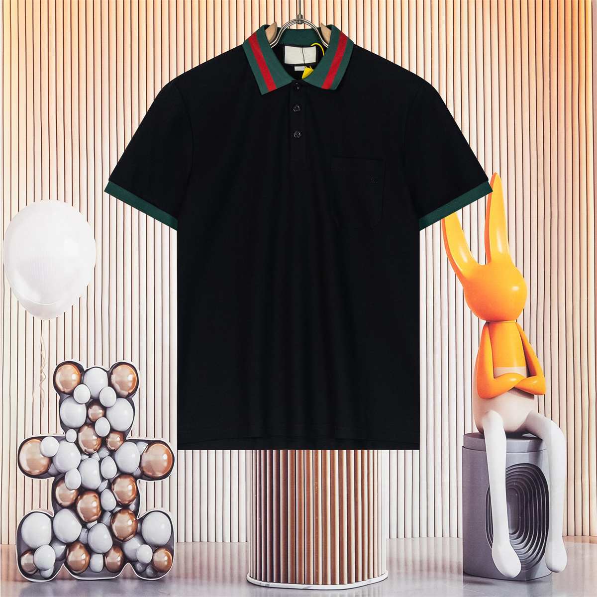 Men's Plus Tees & Polos Round neck embroidered and printed polar style summer wear with street pure cotton M set shorts tshirt 6624k11