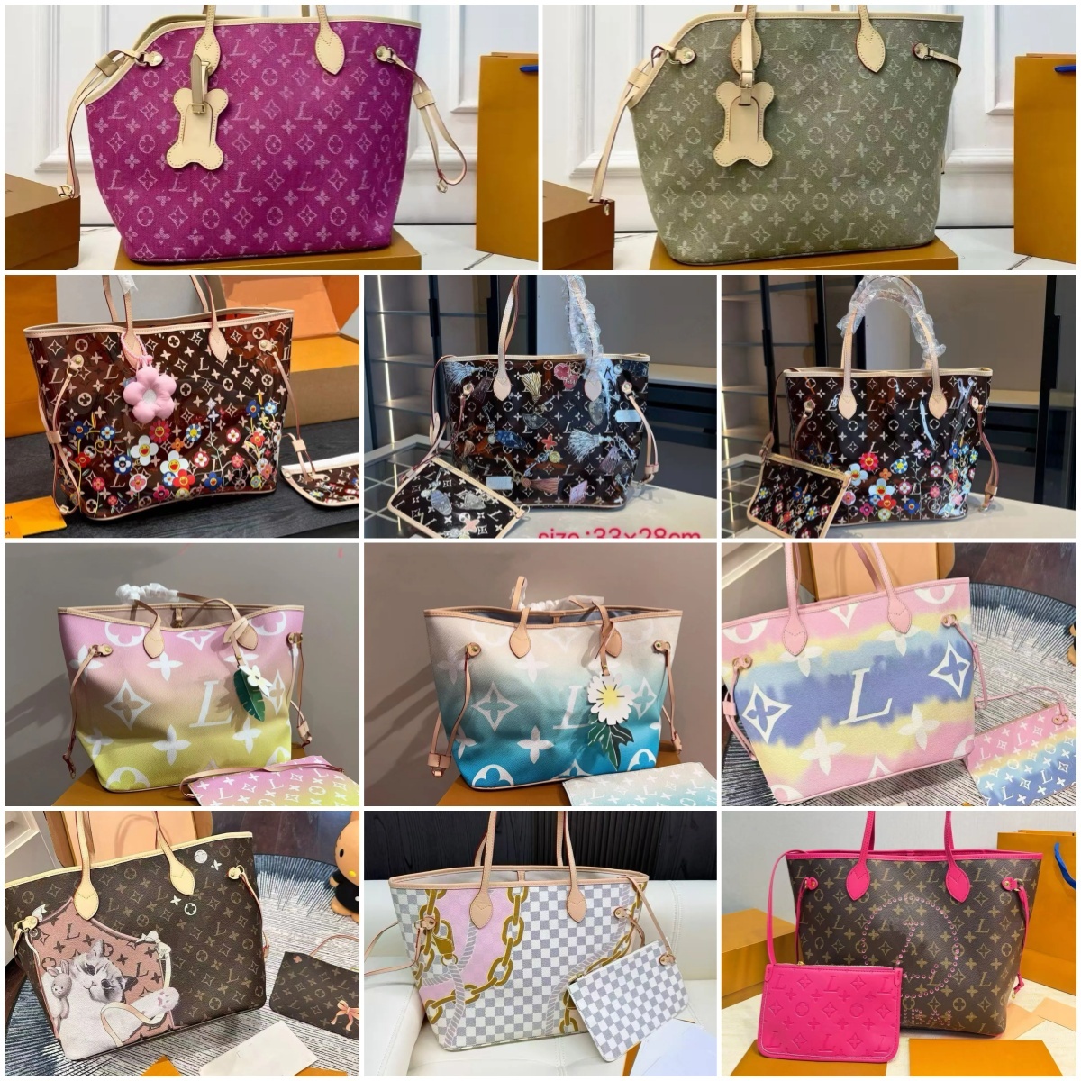 Designer neverfulltotes tote made of cowhide women's luxury handbag 2026 new summer shopping travel bag Luxury Bag fashionable items 10A