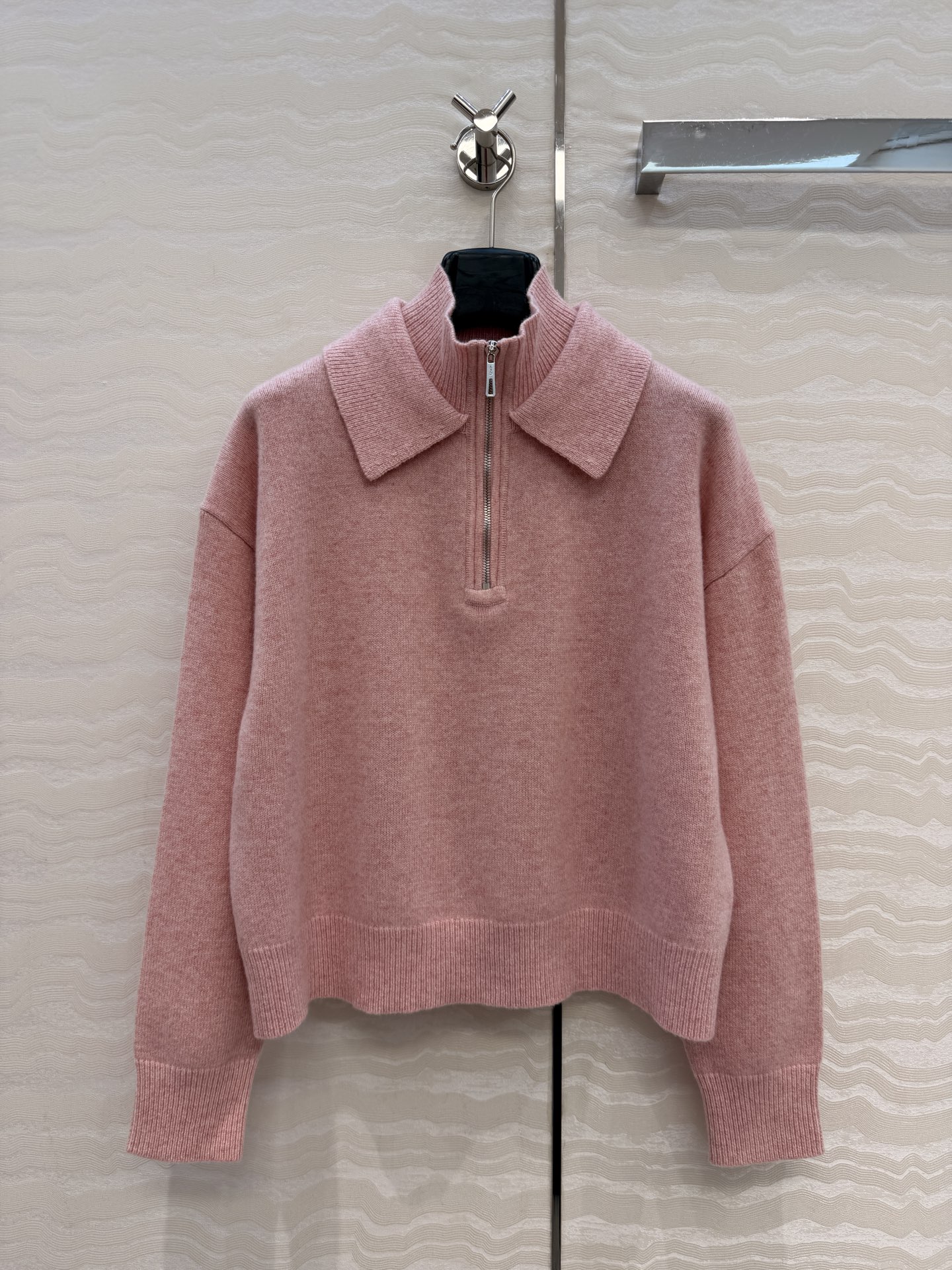 Milan Runway Women's Knits 2026 New Autumn Lapel Neck Fashion Designer Tees Brand Same Style Tops 0625-2
