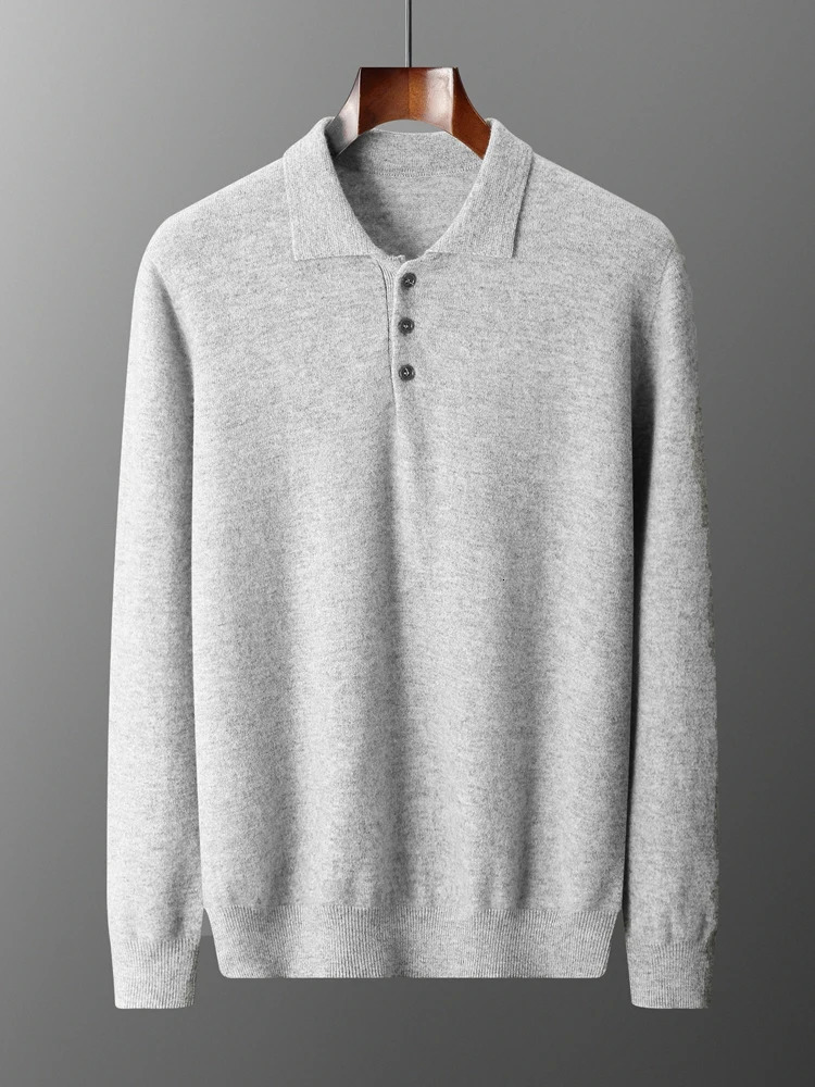 y Men Cashmere Sweater 100 Merino Wool Buttoned Pullover Autumn Winter Knitwear Male Casual Warm Jumper Tops 260624