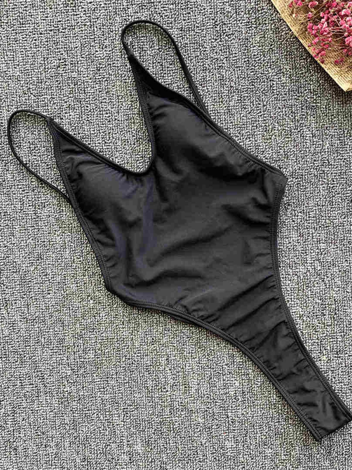 Sexy Backless Thong Women Swimwear One Piece Female Swimsuit Bather High Cut Bathing Suit Swim Beach Lady Monokini V1574 260624