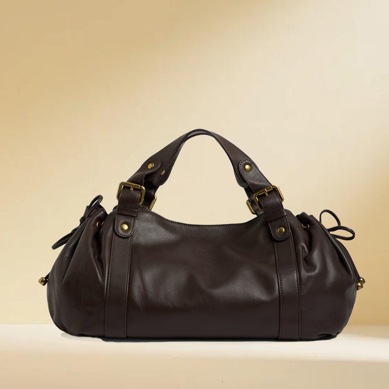 Cross Border Large Capacity Commuter Handbag New Versatile Solid Color Soft Pillow Bag Women S Crossbody Bag