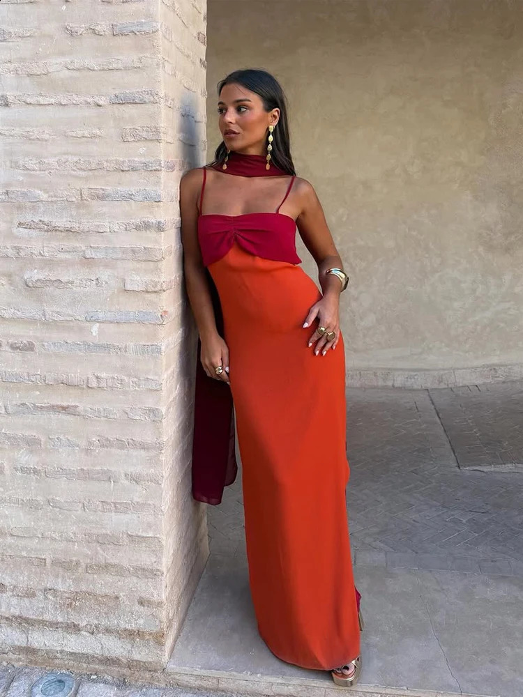 Women Sexy Strapless Ribbon Maxi Dress Elegant Sleeveless Backless High Waist Slim Dresses Summer Lady Party Club Robes 2026 260625