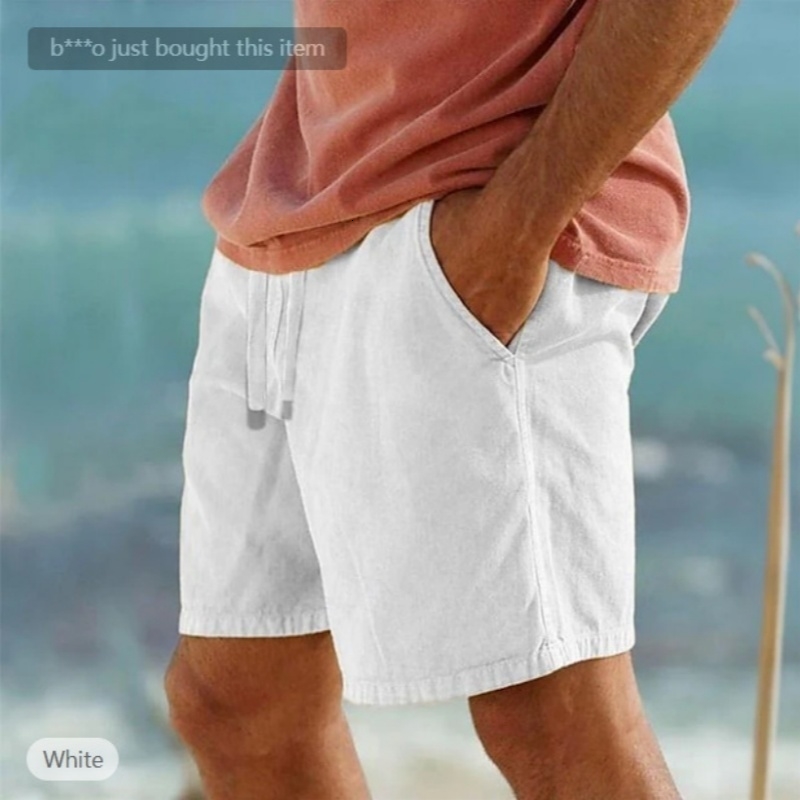 Summer Mens Shorts Lightweight Breathable Casual Short Pants Cotton Linen Simple Style Daily Sweatpants Trousers y260624