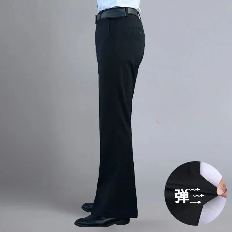 2024 Autumn Spring Mens Flared Trousers Formal Pants Bell Bottom Pant Dance Suit Wedding for Men A272 260618