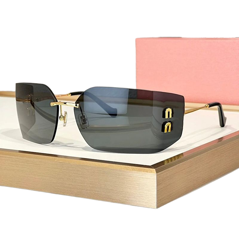 Luxury sunglasses for women designer sunglasses men glasses lady rimless frame mirror cat eye shades y2k spicy girl fashion accessories 400uv protec