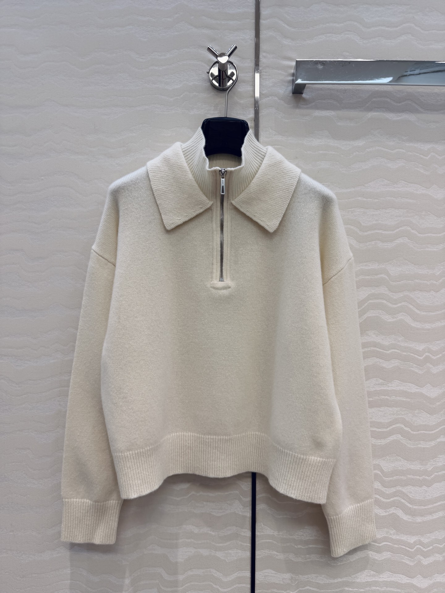 Milan Runway Women's Knits 2026 New Autumn Lapel Neck Fashion Designer Tees Brand Same Style Tops 0625-3