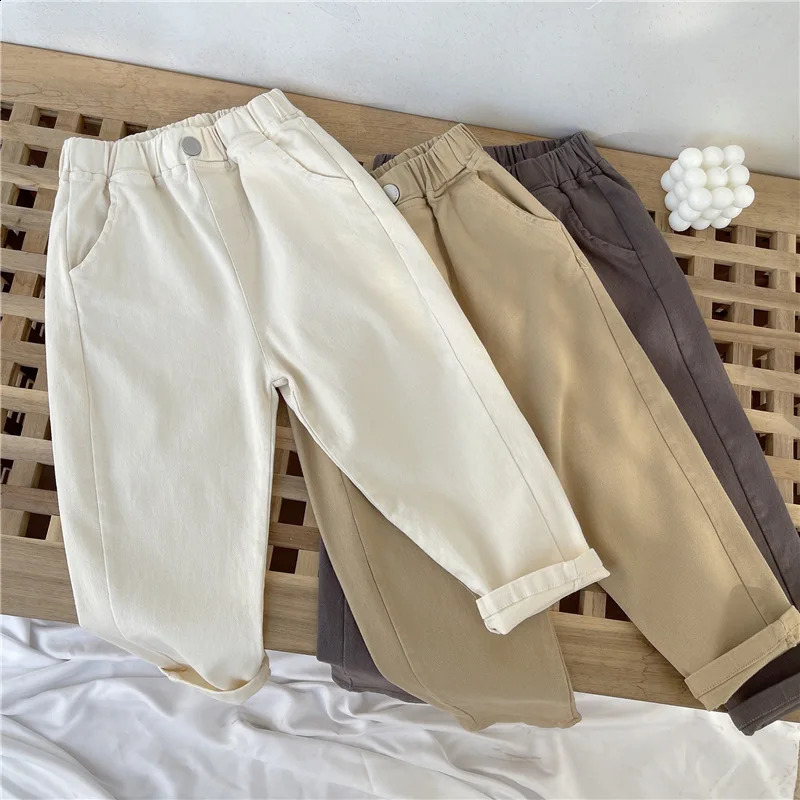 Spring Boys Casual Pants 2-8 Years Old Children Harem Pants Summer Girls Loose Solid Color Sport Trousers Kids Fashion Clothes260625