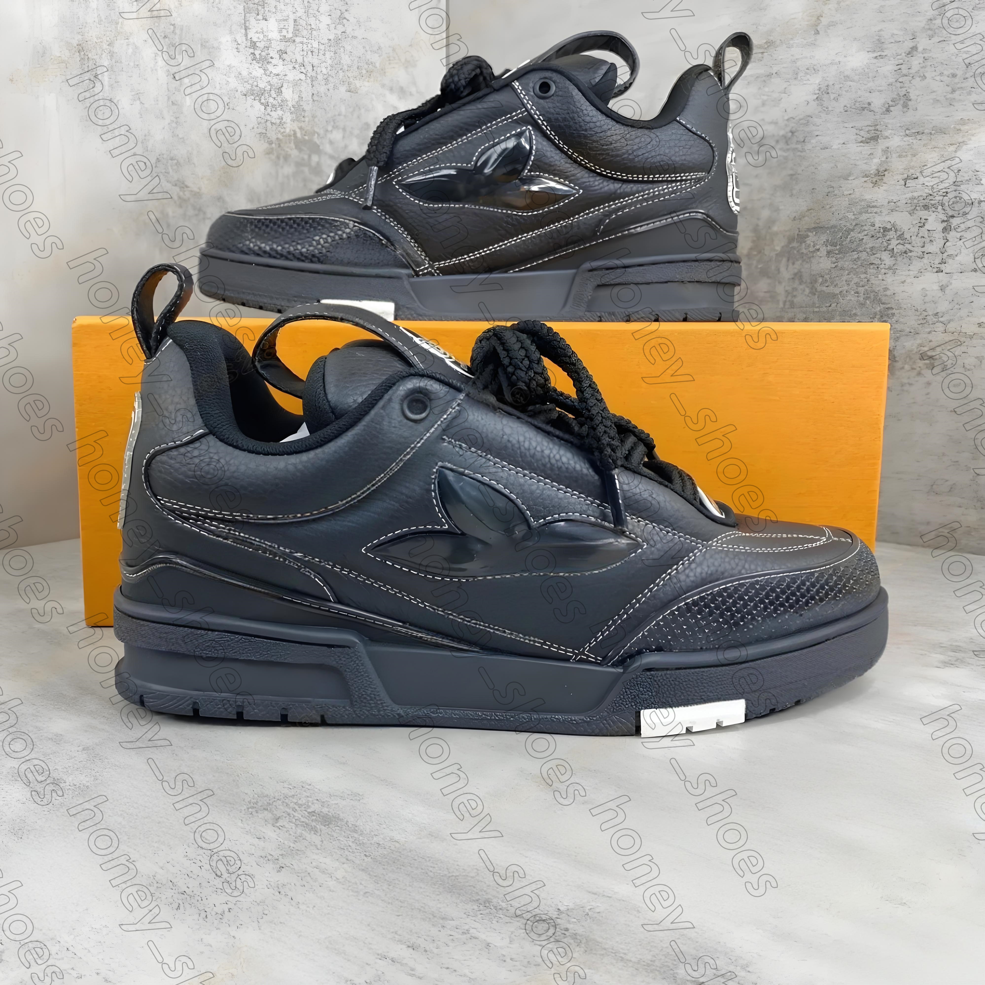 2026 Designer flat trainer skate casual shoes denim luxury brand leather abloh white green red blue letter overlays fashion platform mens womens low