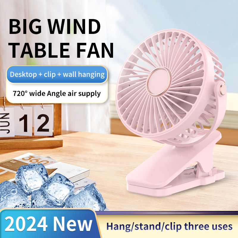 3 Use Clip Fan 720 Adjustable Angle USB Silent Stroller Desk Cooling Fan-image-1112102350