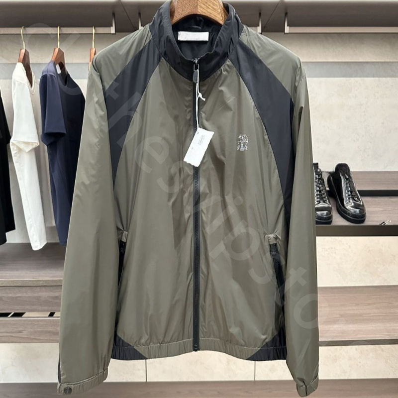 Designer Mens Coats Winter Stand Collar Contrast Color Waterproof Sunscreen Skin Coat Jacket Windbreaker B1289