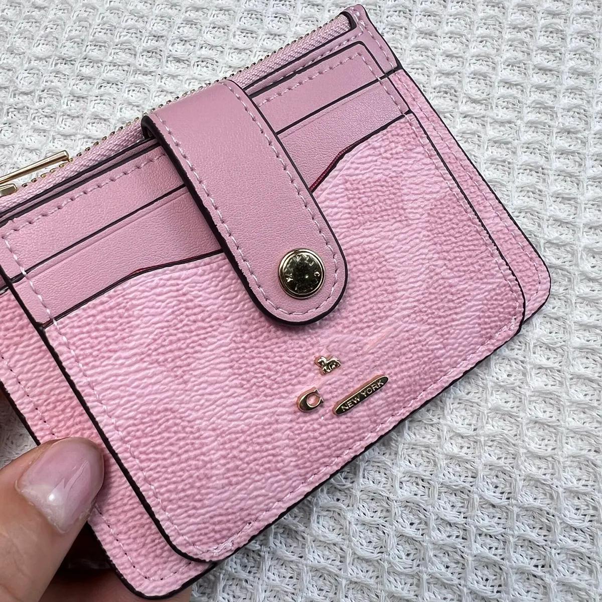 New CO Card Bag Designer Purse Luxury Keychain Sakura Pink Card Bag Durable Fashion Bag Charm Keychain Zero Wallet Gift Preferred