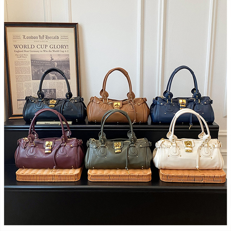 Design Evening Bag Luxury Vintage Elegant Leather Handbag For Women Luxury Designer Crossbody Bag Large Capacity Unique Minimalist Trendy Diaper Bag