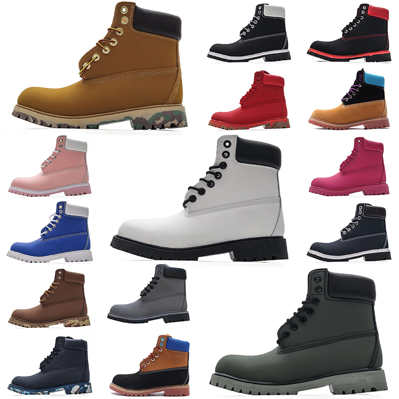 Envío gratis Botas de diseñador Botas altas de cuero antideslizantes y resistentes al desgaste para exteriores para hombres y mujeres con suelas gru
