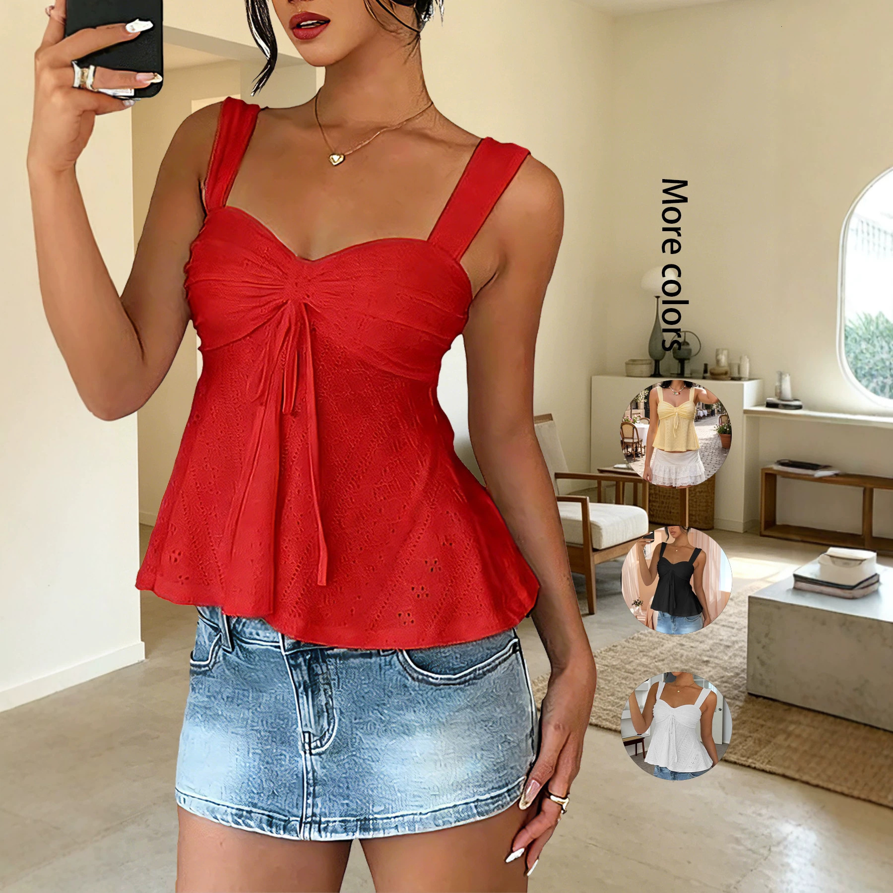 Designer 2026 Summer Luxury New European And American Tiktok Women's Fashion Sexy Versatile Camisole Free Shipping