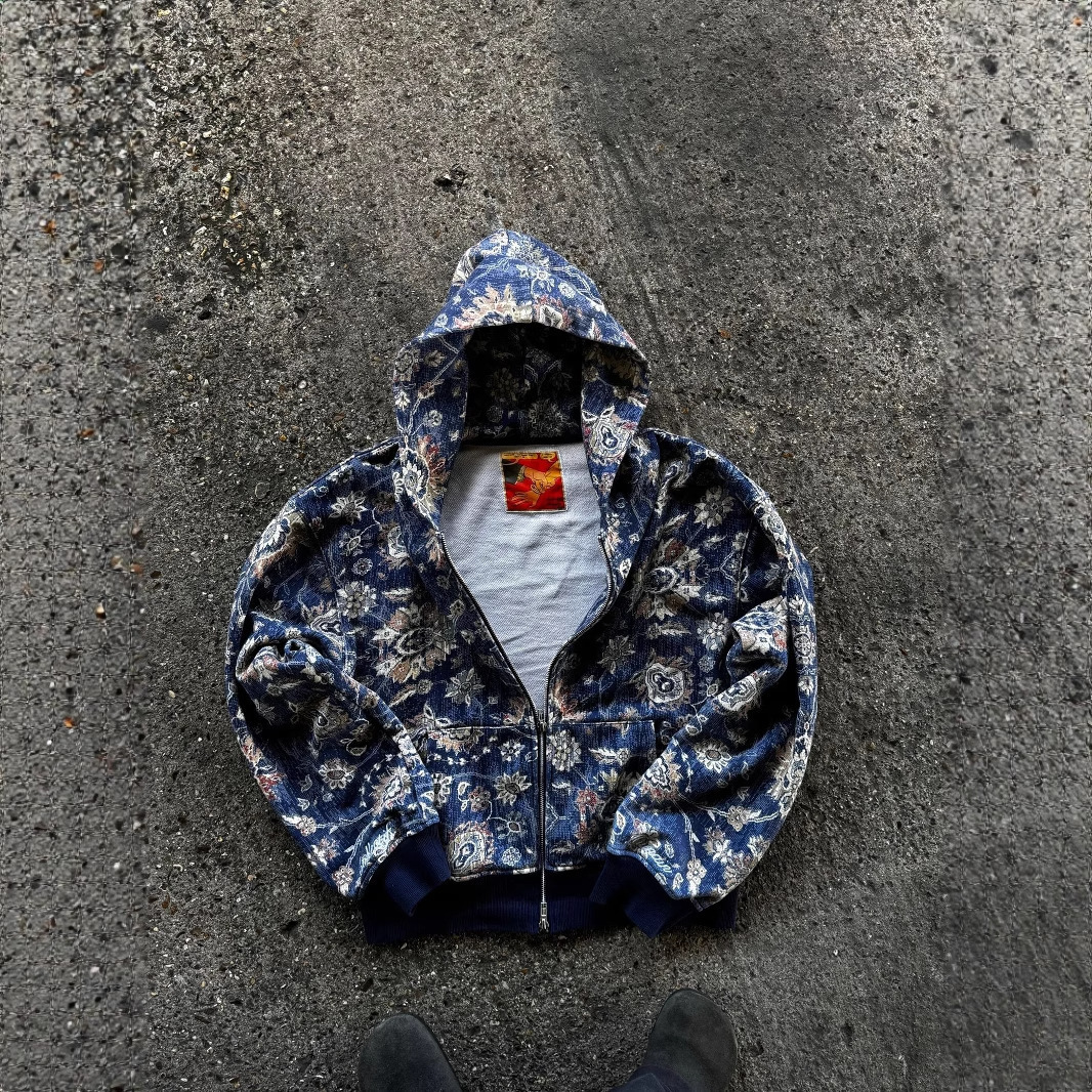 Digital 3D Printed Ins Street Style American Retro Zipper Unisex Hoodie Wholesale LEEGO LENS