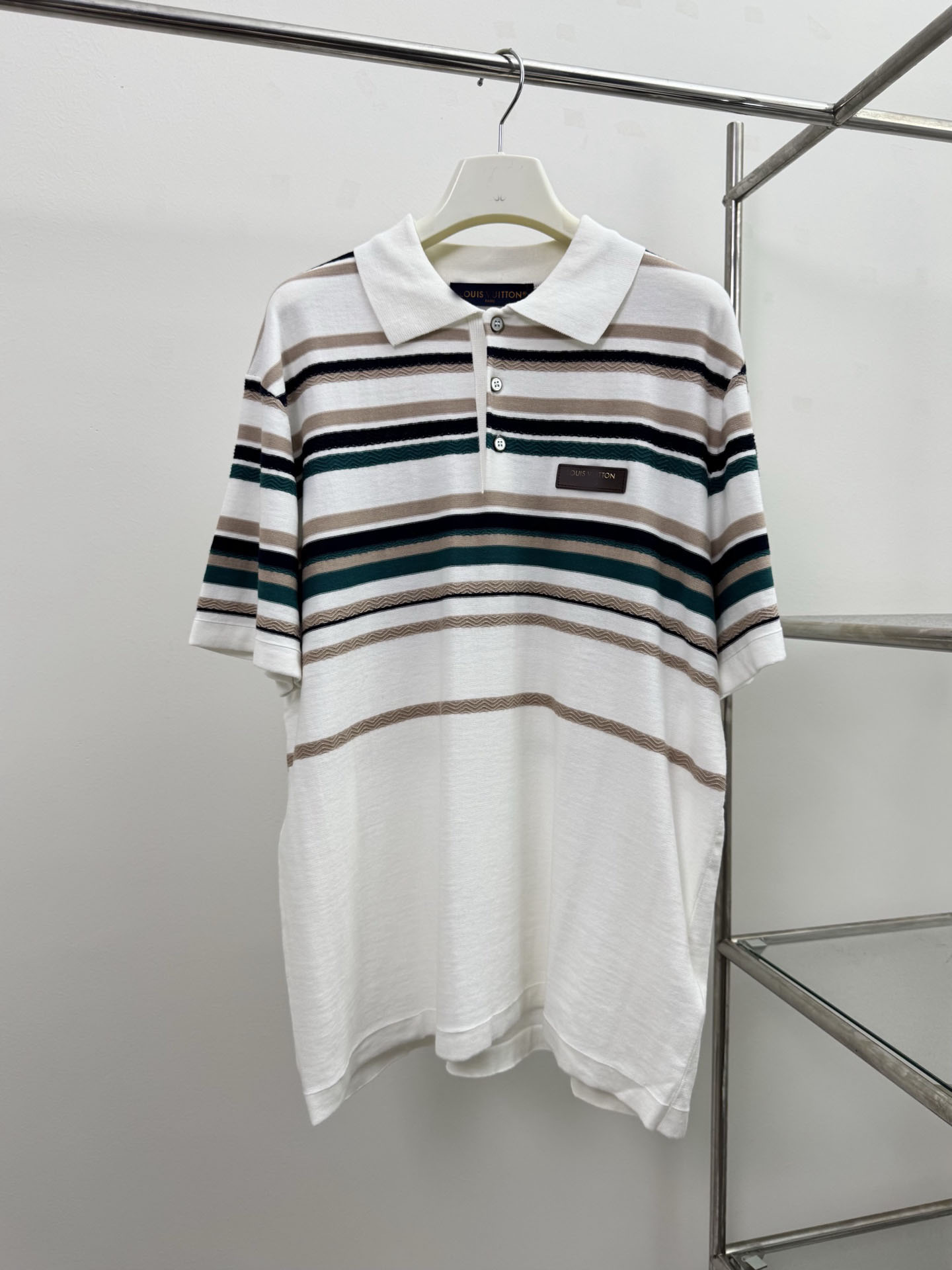 Men's T-Shirts Tees & Polos Round neck embroidered and printed polar style summer wear with street pure cottonw p1299 1v