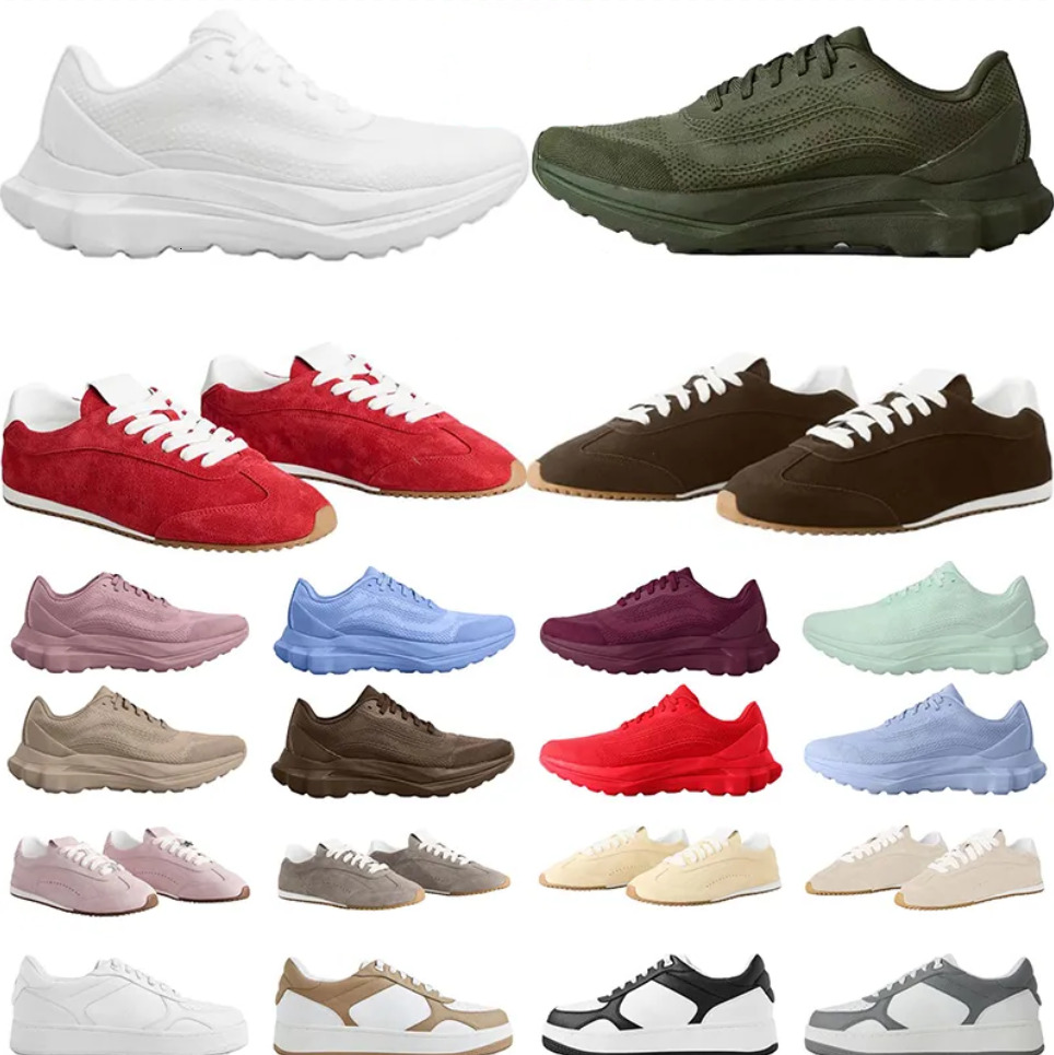 Unisex beige suede retro german trainers solid color low top flat shoes white lining gum rubber outsole fit for minimalist street daily casual wear