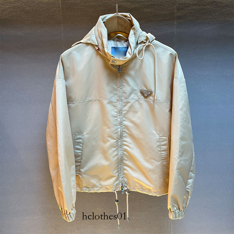 P Designer Jacket New casual versatile 2026 spring Korean style loose long-sleeve hooded zip-up jacket trendy