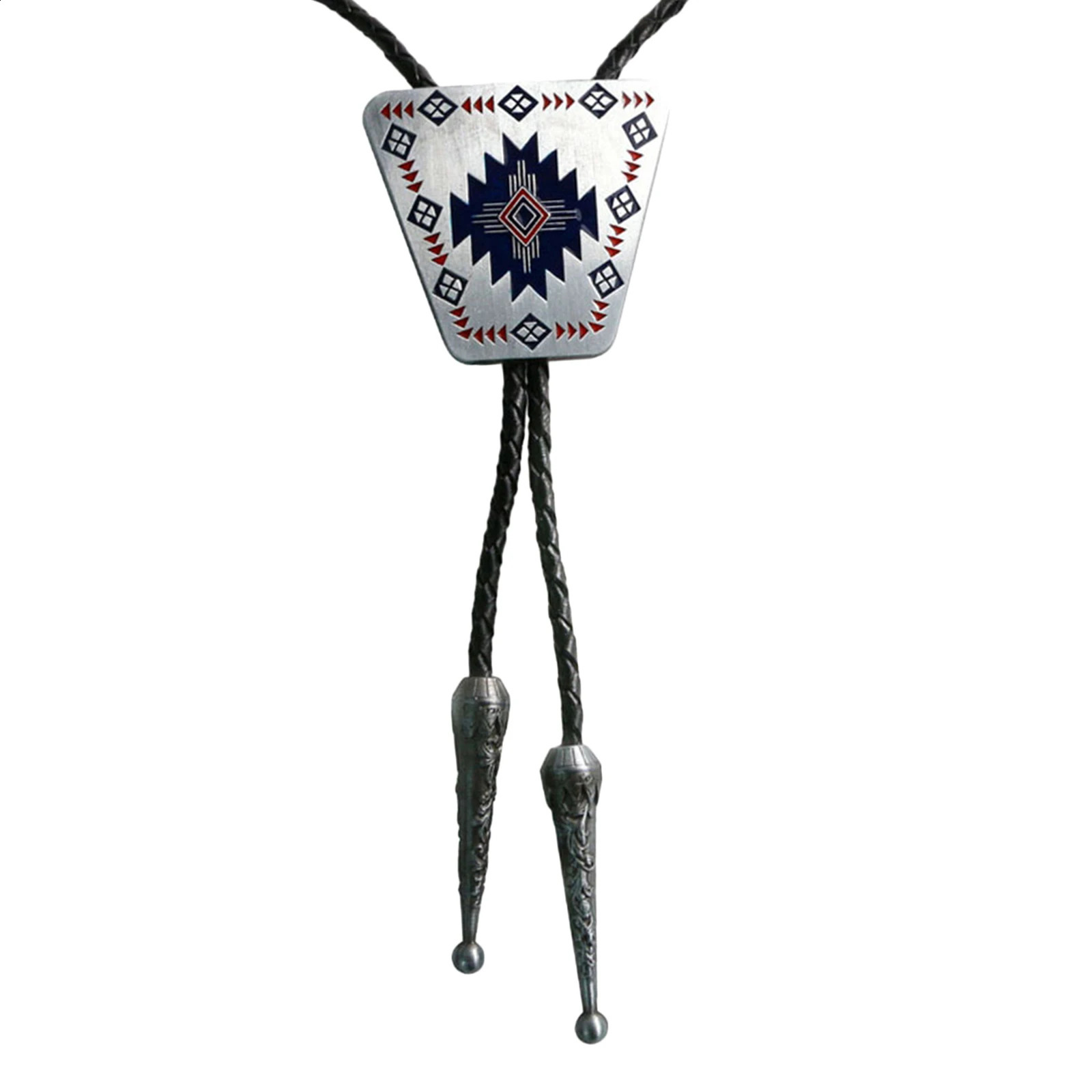 Bolo Tie alla moda Western Rodeo Cowboy Leather Dance Cravatta Collana occidentale Accessori per costumi per uomo e donna 260623