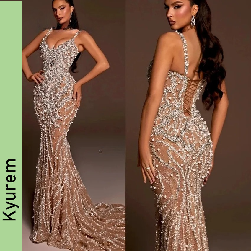 Beading Luxury Mermaid Evening Dresses 2026 New Straps Sweetheart High Quality Party Prom Dresses Formal Occasion Goowns Custom Made Color/size