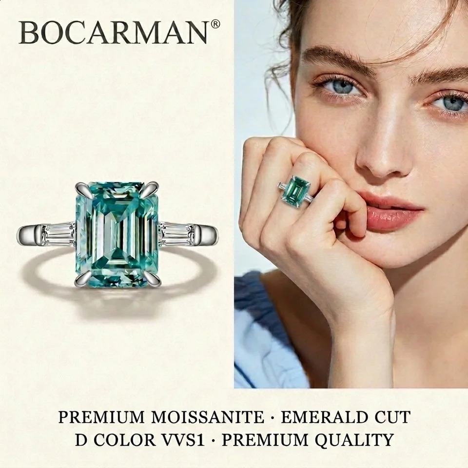 40 CT Discover Exquisite S925 Sterling Silver Plated 18K Gold GRA Rings Classic Simple and Fashionable for Gifting 260624