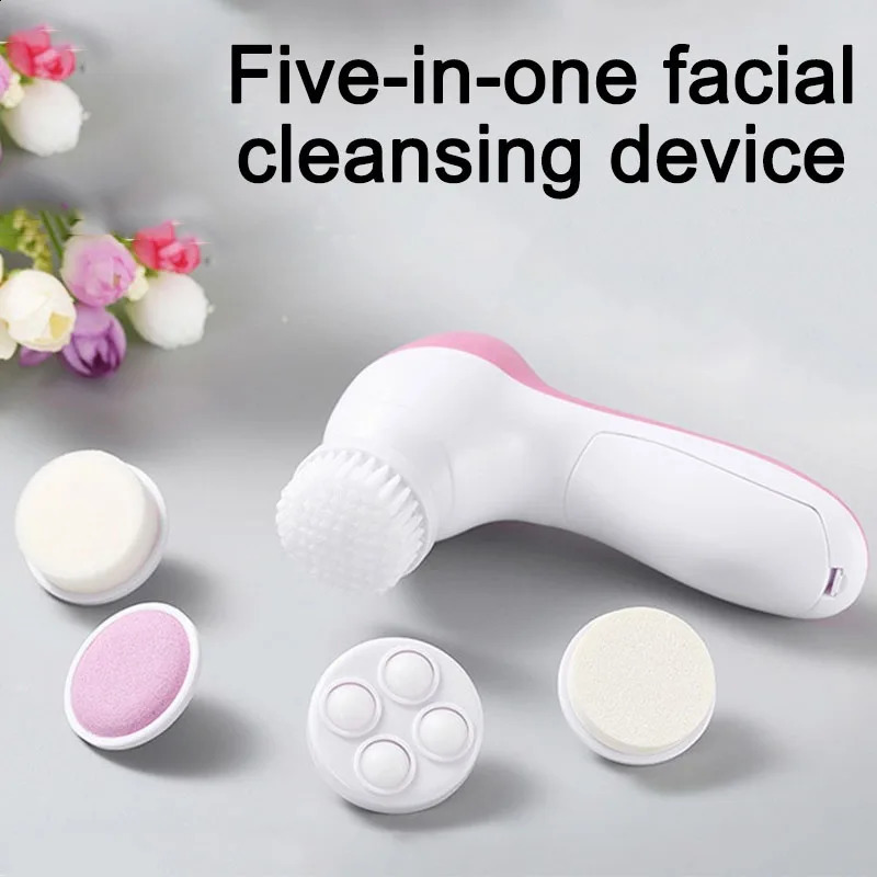 Electric 5 IN 1 Face Brush Facial Cleaning Device Cleansing Cleanser Tools DDXLS01 260625