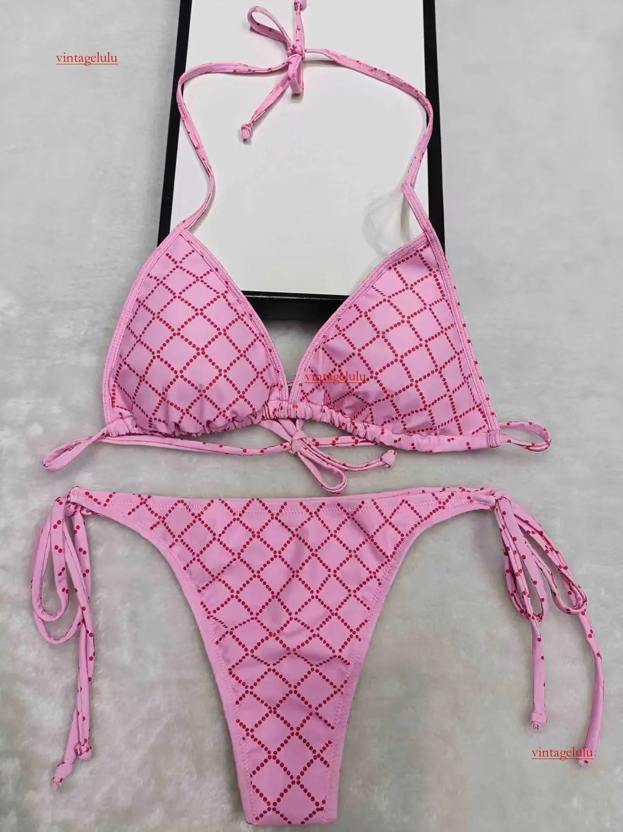 2026Ss New Luxury Womens Bikini Designer Sexy Beach Bikinis Swim Suit Full Letters Fashion Letter Printed Lace Up Summer Swimsuit Bikinis For Women