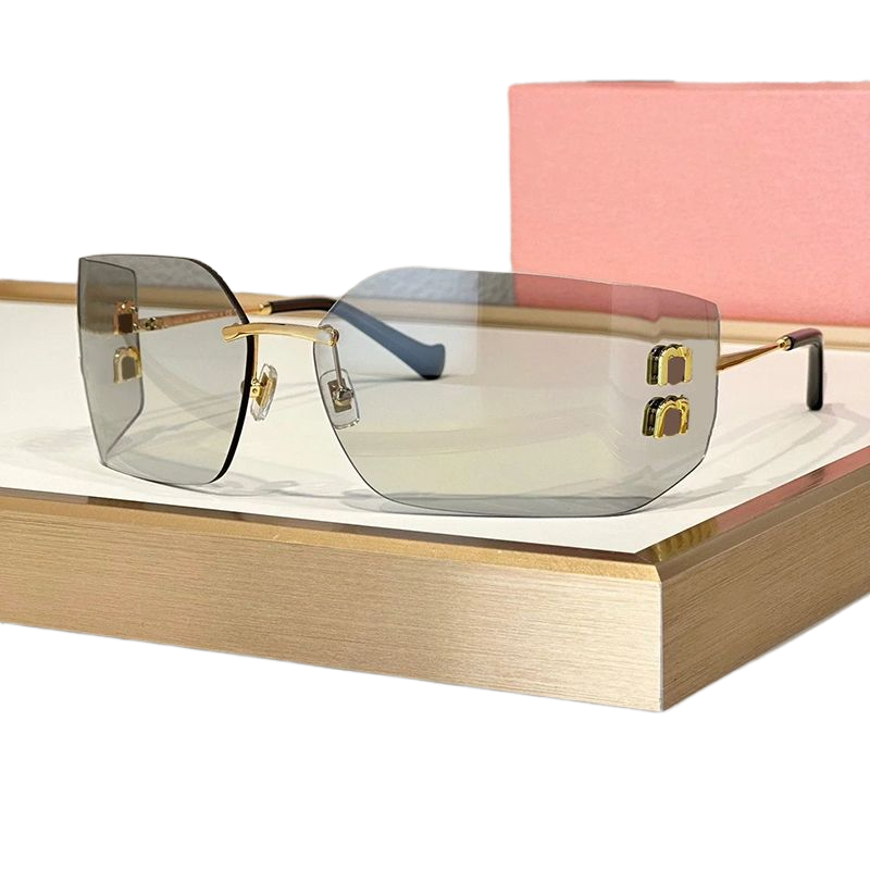 Casual designer sunglasses for womens sunglasses men sunglass woman rimless frame mirror cat eye luxury sun glasses for women y2k spicy girl uv resi