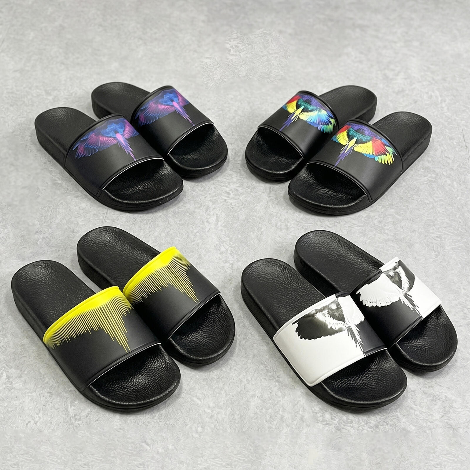 Station 2026 Summer New Couple's Slide for Men European and American Physical Store Counter Printed Outdoor Sandals