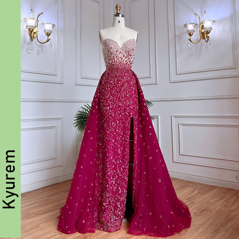 Mermaid High Split With Skirt Sweetheart Beading Party prom gowns Dresses Women Evening dresses Custom Made color/size Robe De Soiree