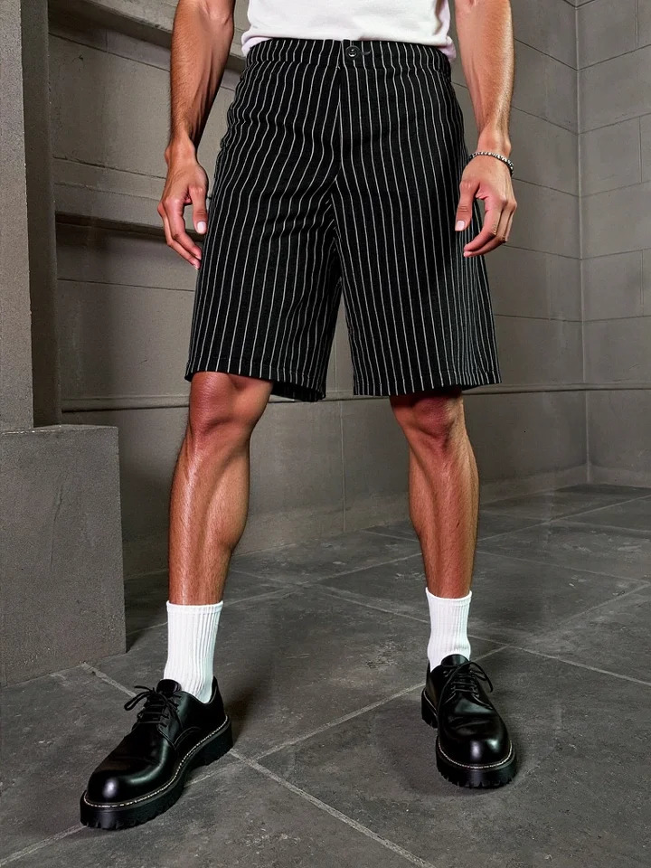 Mens Casual Short Pants Spring Autumn Loose Fit Solid Color Flat Front Comfortable Breathable Work 260618