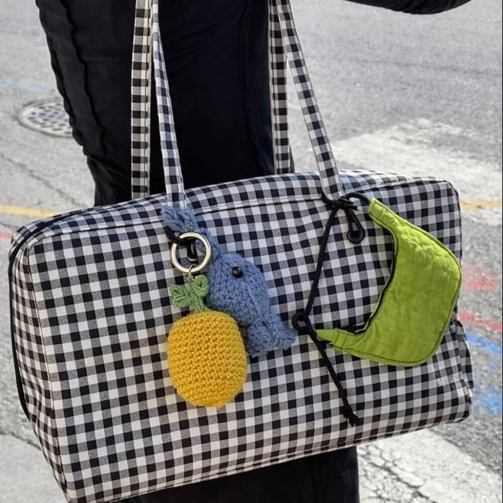 Designer bag 336 Simple Large-capacity Square Shoulder Fashion Plaid Nylon Handbag Durable Canvas Material Travel Daily Use Storage Bag