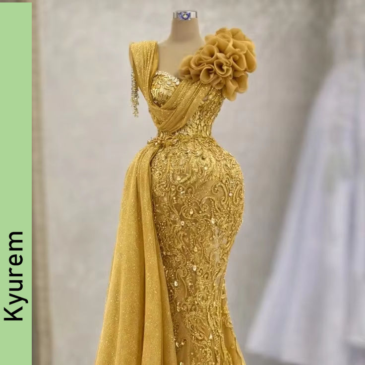 Luxurious Mermaid Prom Dresses Off Shoulder Black Girl Evening Gowns Aso Ebi Robe Party Dresses formal occasions dresses Robe De Soiree Custom Made