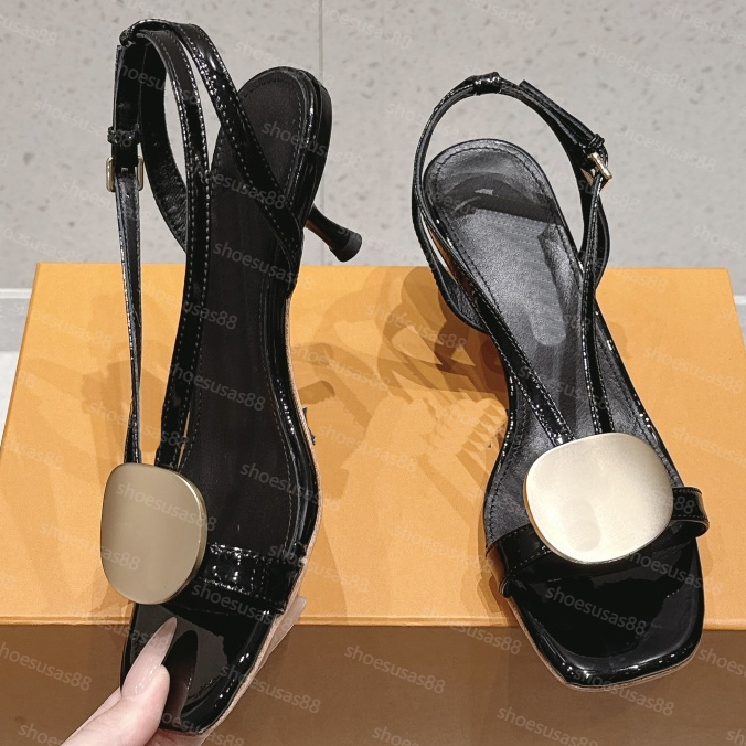 Designer Sandals Top Quality Women 6AM Sandal Platform Genuine Leather Slingback Slide