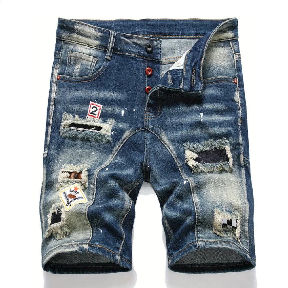 Fashion Mens Ripped Short Jeans Clothing Bermuda Homme Cotton Casual Shorts Men Denim Male 260613