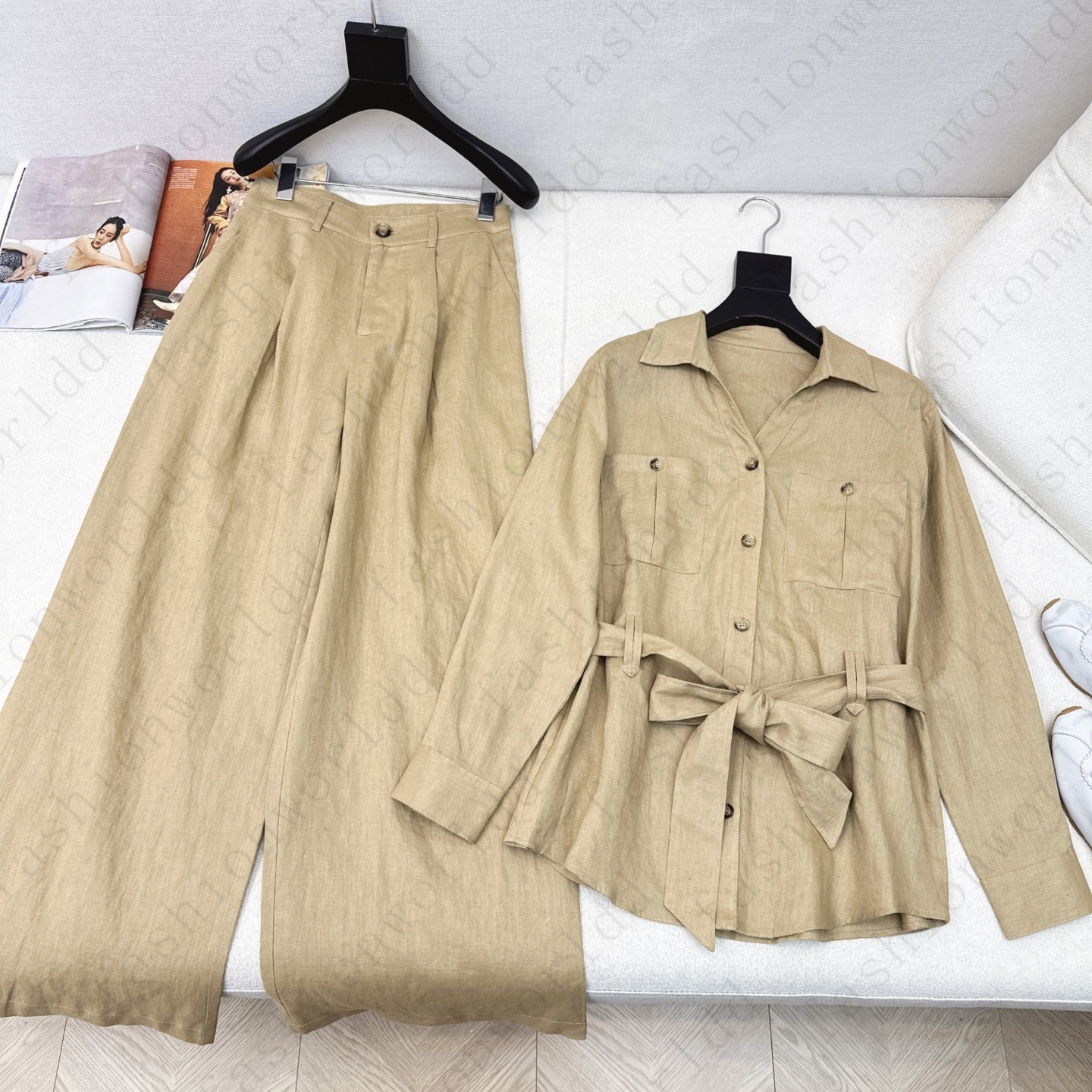 Brand tracksuit pants set designer women jacket two-piece coat pants suit fashion logo straight pants vacation casual trousers summer 2pcs Jun 25 b4