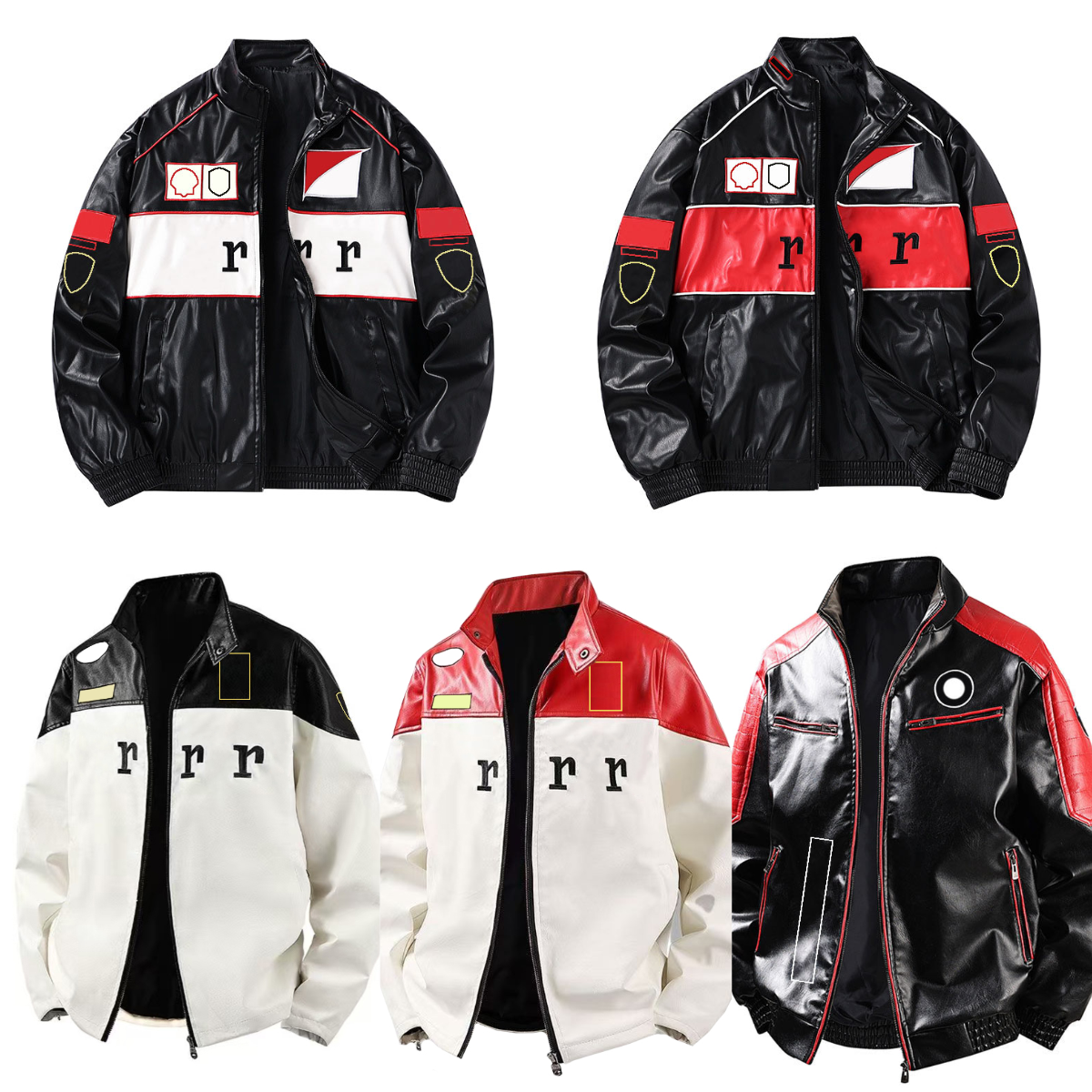 Embroidered special f1 2026 f1 racing suit long leather jacket formula one shirt motorcycle racing jacket most popular clothes black Full zipper war