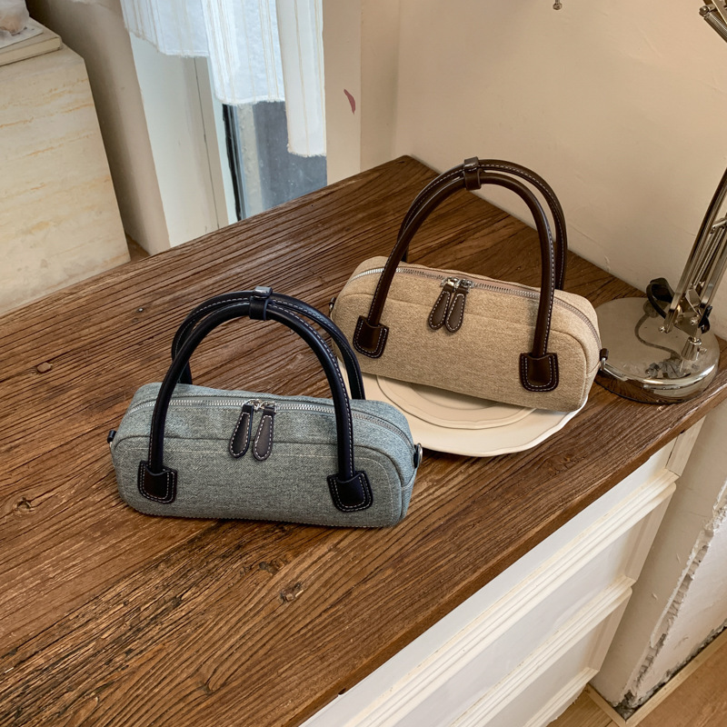 Bestseller Unique Design Denim Color-Block Handbag for Women, 2026 Summer New Fashion Korean Style Shoulder Crossbody Bag