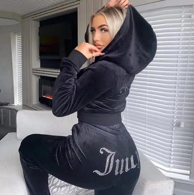 Autumn Winter Women Sweatshirt Set Solid Color Casual Simple Hooded 2 Piece Set Fashion Gym Jogging Woman Pant Sets 260624