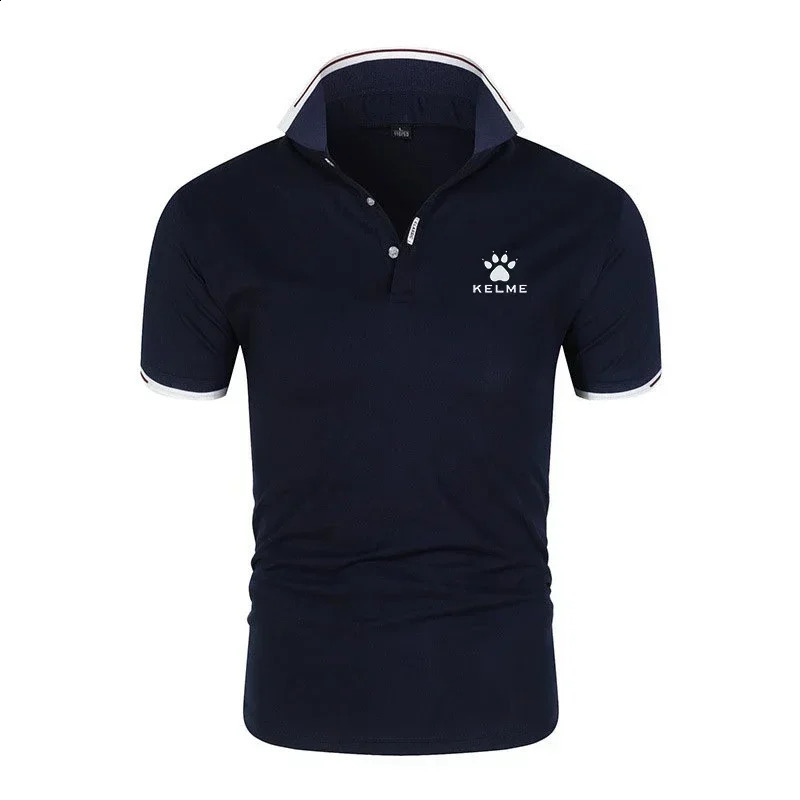 KELME Quality 100 Cotton Mens Tshirt Solid Body POLO Shirt Fashion n Vneck Casual Shortsleeved Clothing 260625