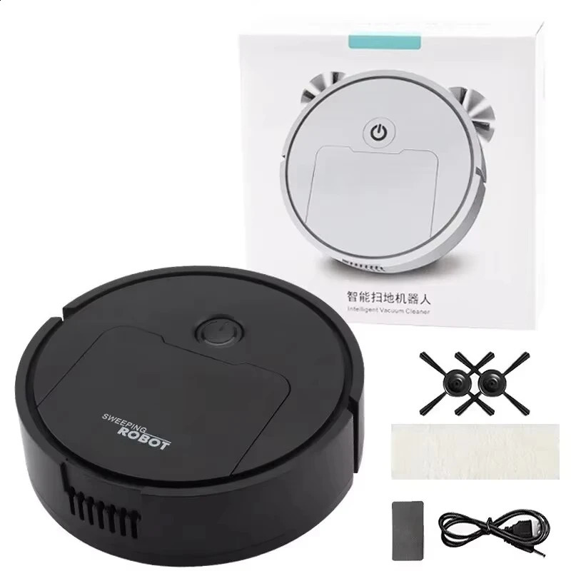 Automatic Electric Floor Vacuum Cleaner 3-in-1 1500Pa Sweeping Mop USB Rechargeable Wireless for Home And Office Use 260625